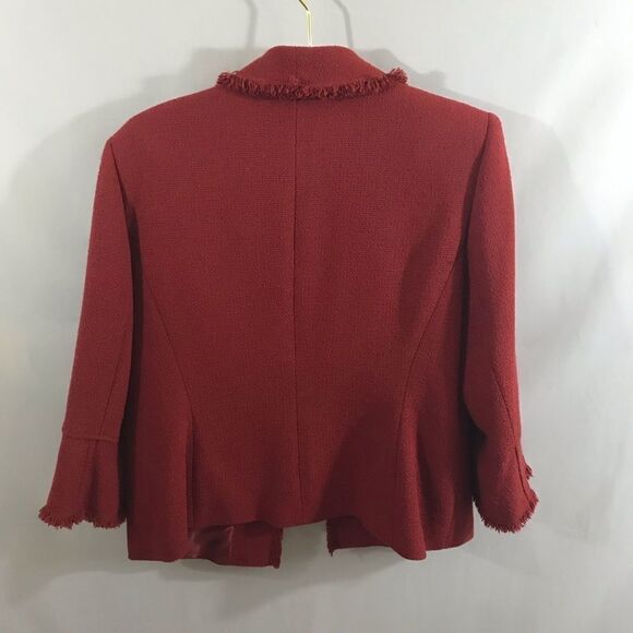 Lafayette 148 Ruffled Fringed Wool Jacket - Picture 4 of 4